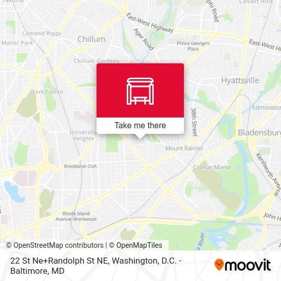 22 St Ne+Randolph St NE map