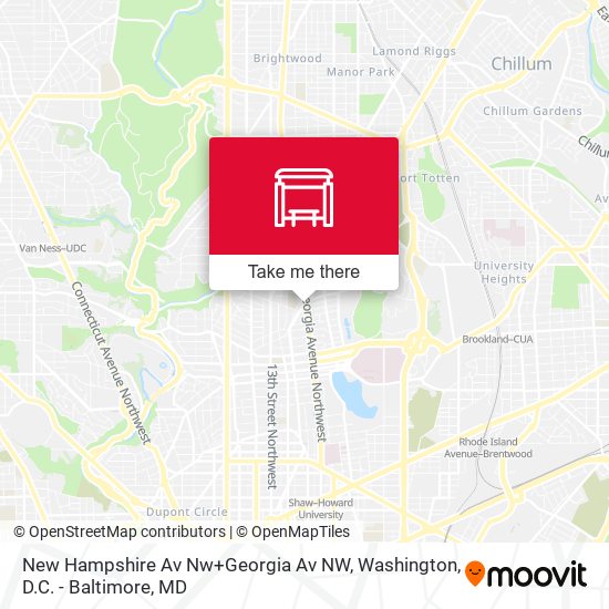 New Hampshire Av Nw+Georgia Av NW map