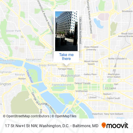 Mapa de 17 St Nw+I St NW