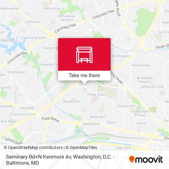 Seminary Rd+N Kenmore Av map