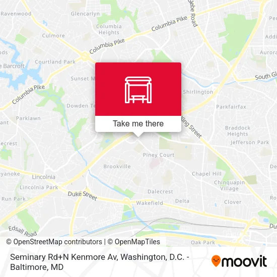 Seminary Rd+N Kenmore Av map