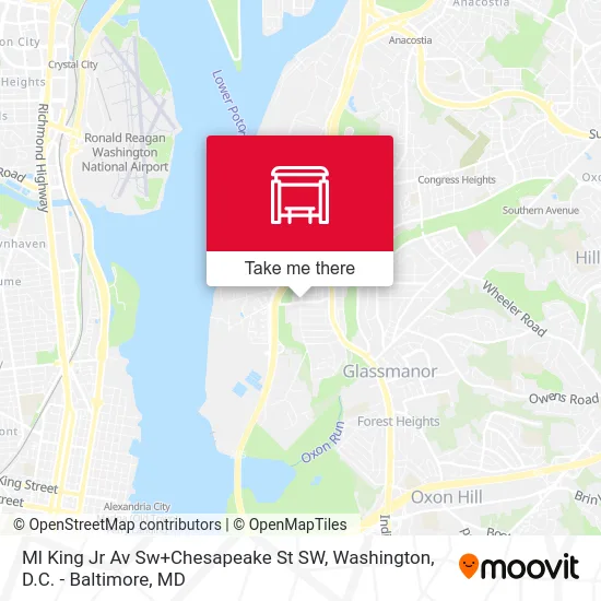 Ml King Jr Av Sw+Chesapeake St SW map