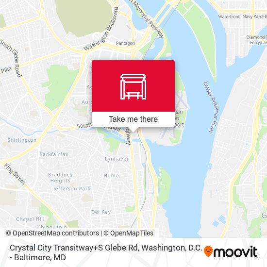 Mapa de Crystal City Transitway+S Glebe Rd