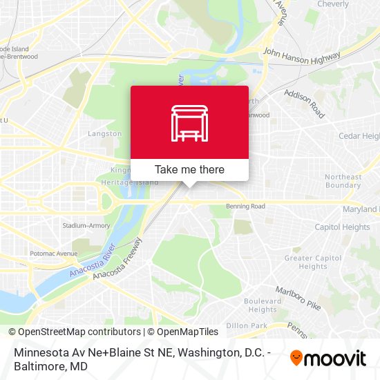 Minnesota Av Ne+Blaine St NE map