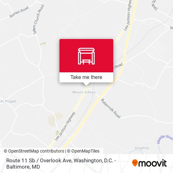 Route 11 Sb / Overlook Ave map
