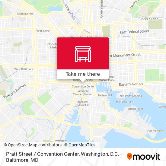 Pratt Street / Convention Center map