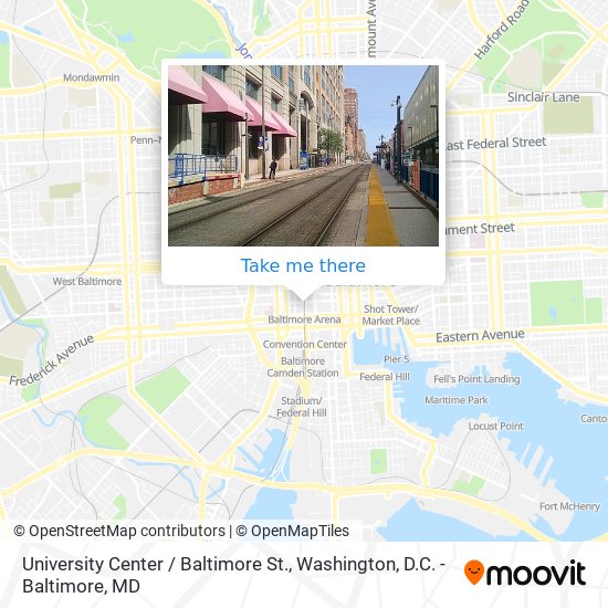 University Center / Baltimore St. map