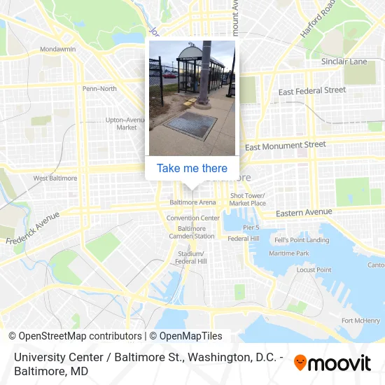 University Center / Baltimore St. map