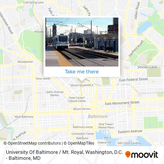 Mapa de University Of Baltimore / Mt. Royal