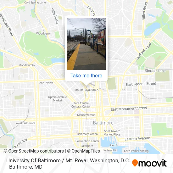 Mapa de University Of Baltimore / Mt. Royal