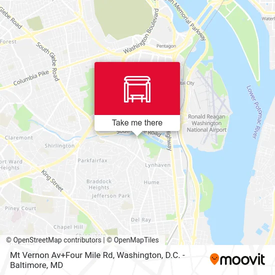 Mt Vernon Av+Four Mile Rd map