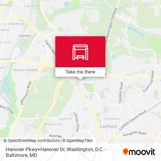 Hanover Pkwy+Hanover Dr map