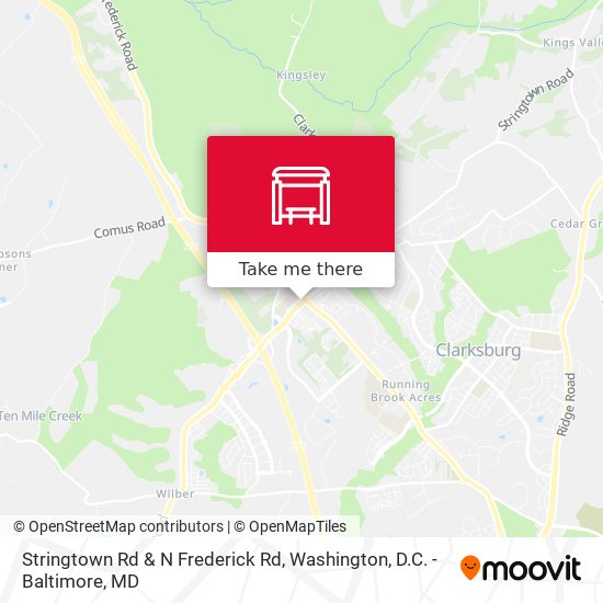Stringtown Rd & N Frederick Rd map