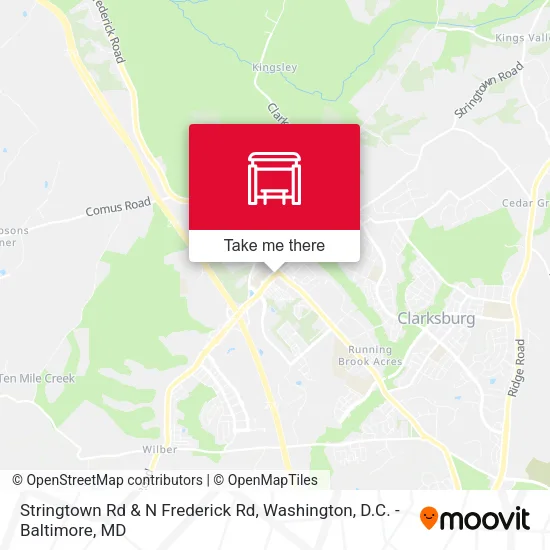 Stringtown Rd & N Frederick Rd map