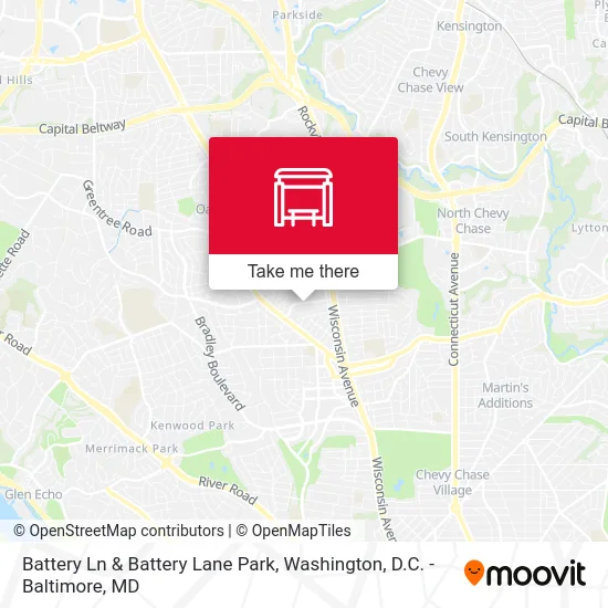 Battery Ln & Battery Lane Park map