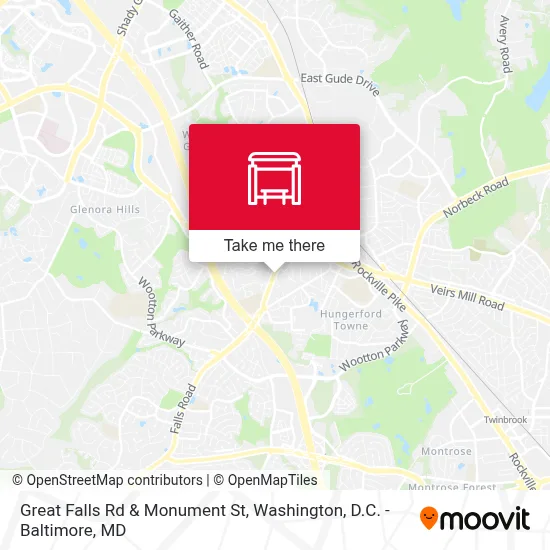 Great Falls Rd & Monument St map