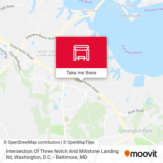 Intersection Of Three Notch And Millstone Landing Rd map