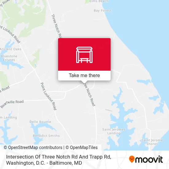 Intersection Of Three Notch Rd And Trapp Rd map
