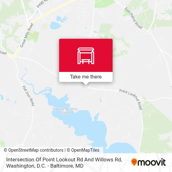 Intersection Of Point Lookout Rd And Willows Rd map