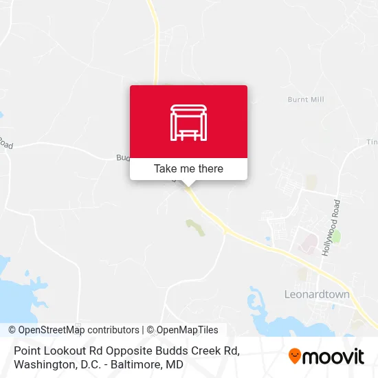 Point Lookout Rd Opposite Budds Creek Rd map