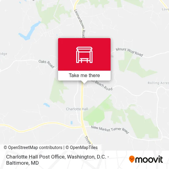Charlotte Hall Post Office map