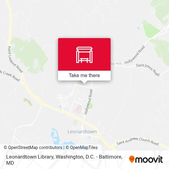 Leonardtown Library map