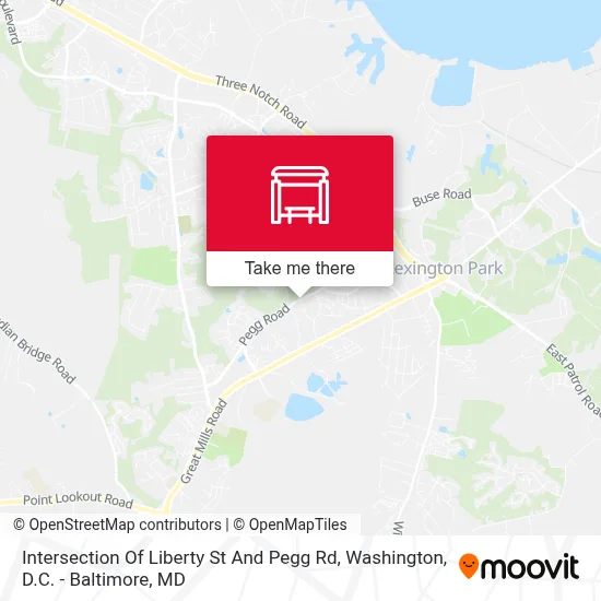 Intersection Of Liberty St And Pegg Rd map