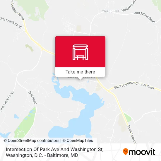 Intersection Of Park Ave And Washington St map