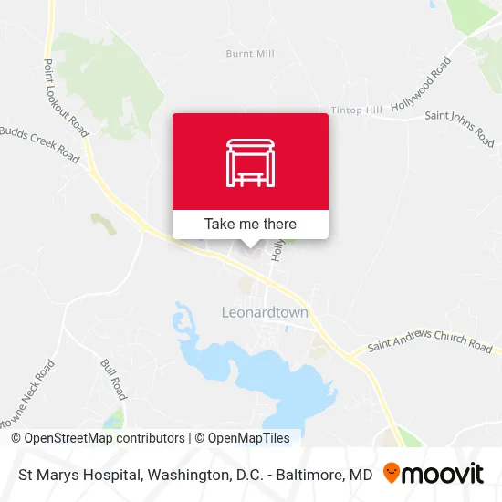 St Marys Hospital map