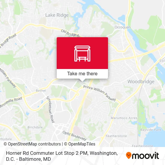 Horner Rd Commuter Lot Stop 2 PM map