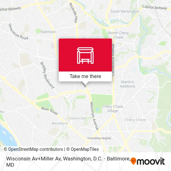 Wisconsin Av+Miller Av map