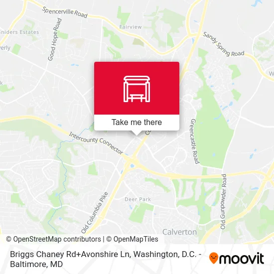 Briggs Chaney Rd+Avonshire Ln map