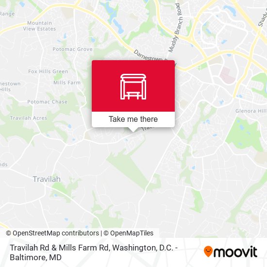 Travilah Rd & Mills Farm Rd map