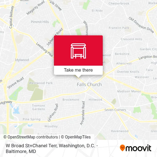 W Broad St+Chanel Terr map