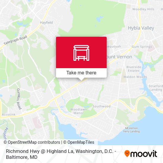 Mapa de Richmond Hwy @ Highland La