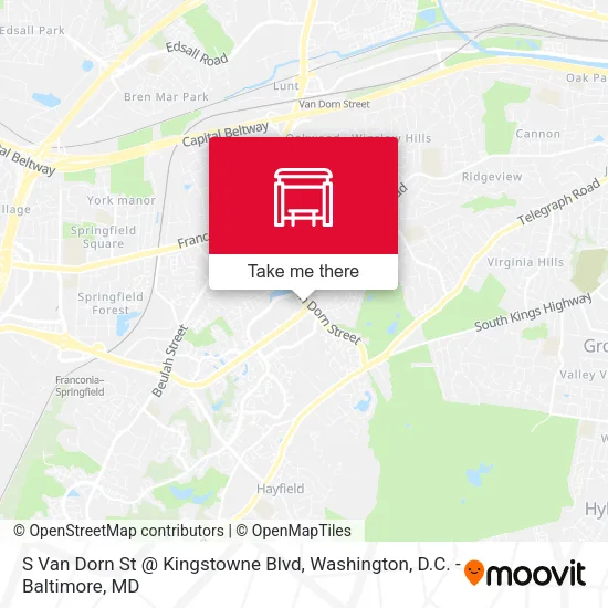 S Van Dorn St @ Kingstowne Blvd map