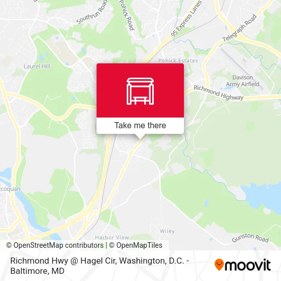 Richmond Hwy @ Hagel Cir map