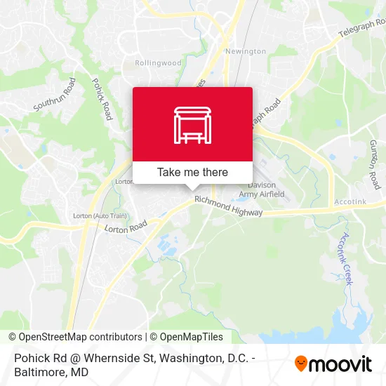 Pohick Rd @ Whernside St map