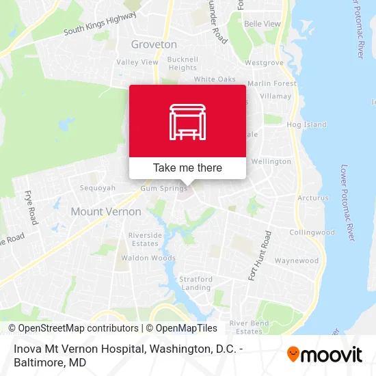 Inova Mt Vernon Hospital map
