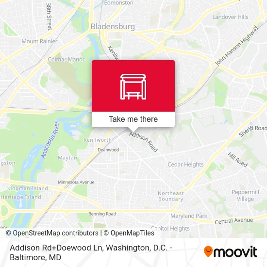 Addison Rd+Doewood Ln map