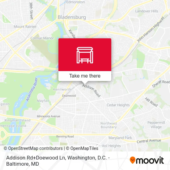 Addison Rd+Doewood Ln map