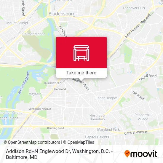 Addison Rd+N Englewood Dr map