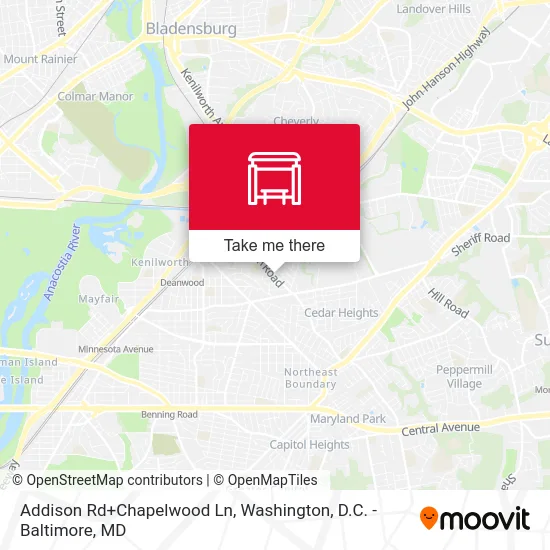 Addison Rd+Chapelwood Ln map
