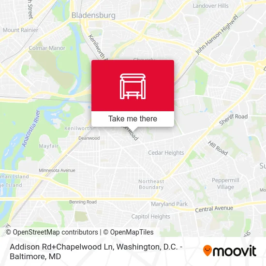 Addison Rd+Chapelwood Ln map