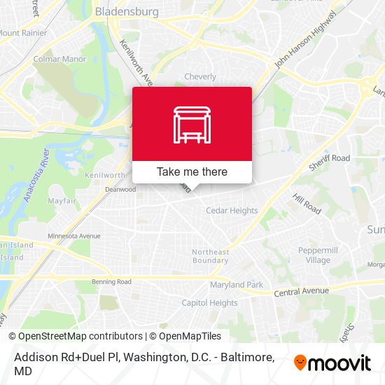 Mapa de Addison Rd+Duel Pl