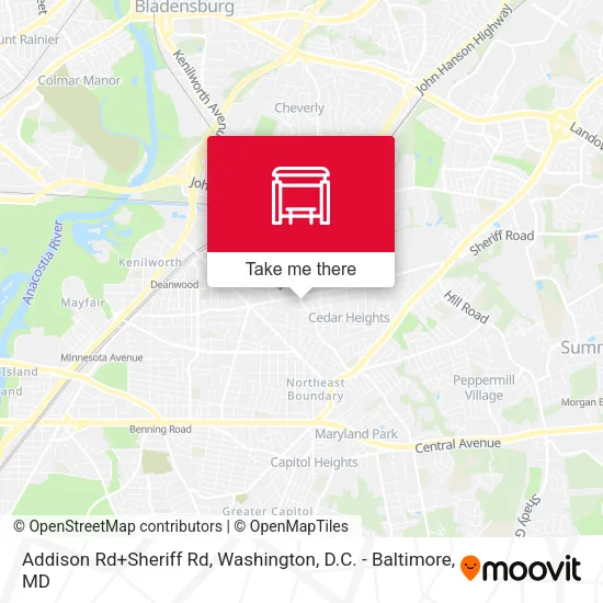 Addison Rd+Sheriff Rd map