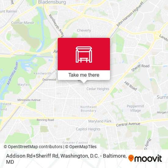 Addison Rd+Sheriff Rd map