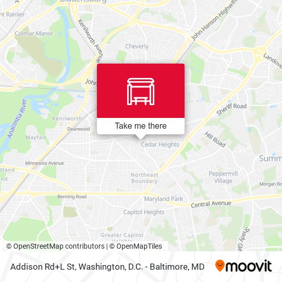 Addison Rd+L St map