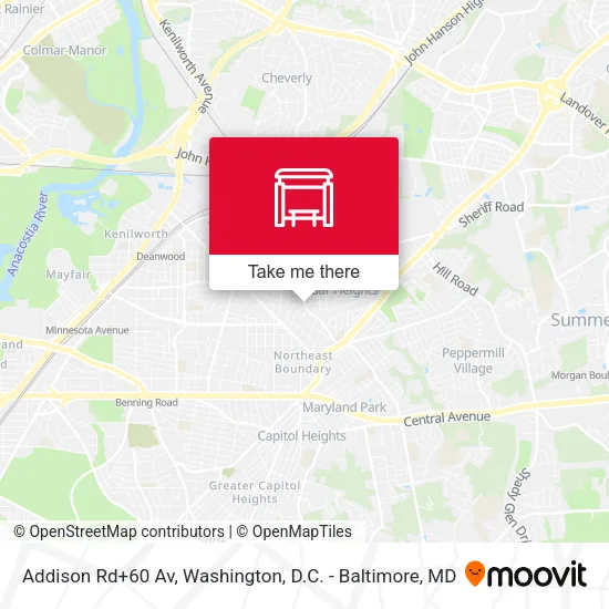 Addison Rd+60 Av map