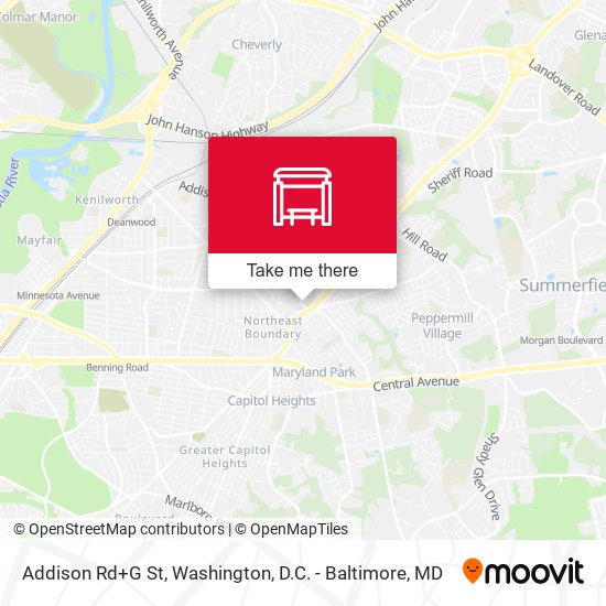 Mapa de Addison Rd+G St